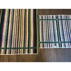 Vintage Spring maid Towel Set Stripe Bath 2 Hand 3 Pc Set USA